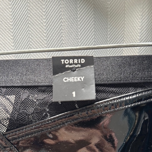 Torrid Black Glossy Cheeky Panties - Picture 2 of 4